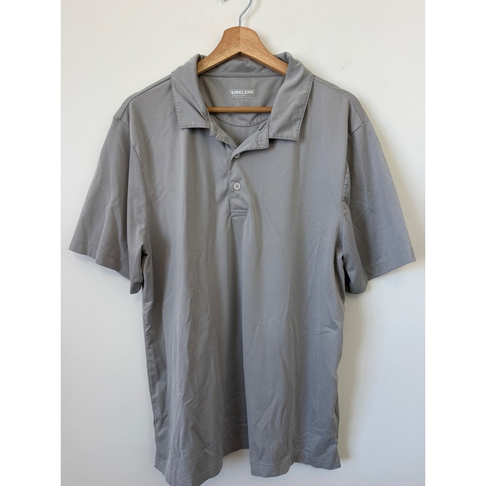 Men's Kirkland Signature Polo Shirt – Grey – Size Large